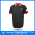 China Factory Custom Black 100% Polyester Polo Shirt for Men